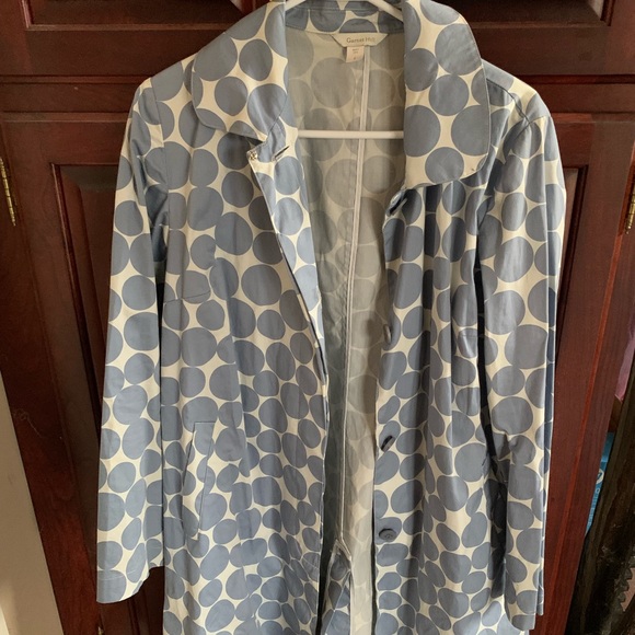 Garnet Hill Polka Dot Trench Coat - Picture 1 of 3